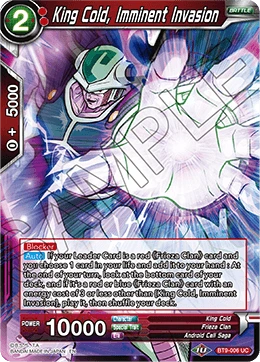 King Cold, Imminent Invasion BT9-006 card