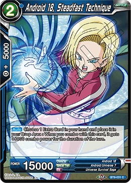 Android 18, Steadfast Technique BT9-031 Dragon Ball Masters card
