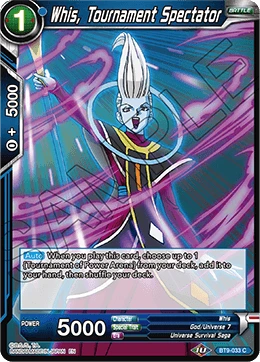 Whis, Tournament Spectator BT9-033 card
