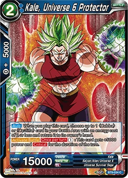 Kale, Universe 6 Protector BT9-034 card