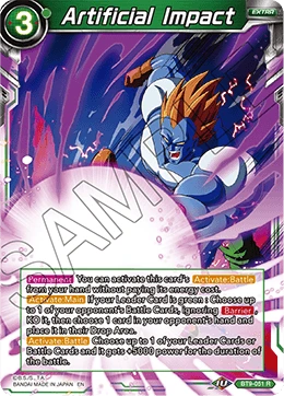 Artificial Impact BT9-051 Dragon Ball Masters card