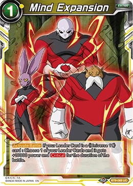 Mind Expansion BT9-069 Dragon Ball Masters card, Prerelease