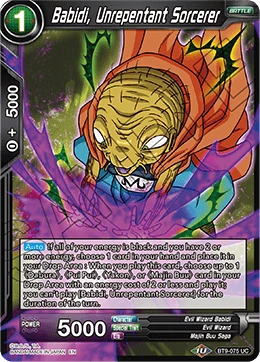 Babidi, Unrepentant Sorcerer BT9-075 card