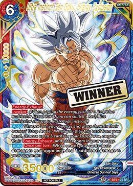 Ultra Instinct Son Goku, Energy Explosion BT9-104_PR card