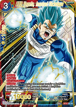 SSB Vegeta, Inspired Technique BT9-105 Dragon Ball Masters card, Promo