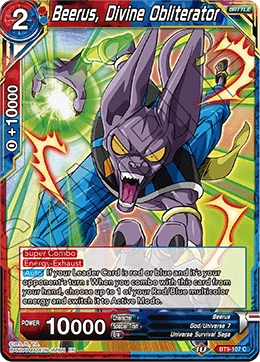 Beerus, Divine Obliterator BT9-107 card