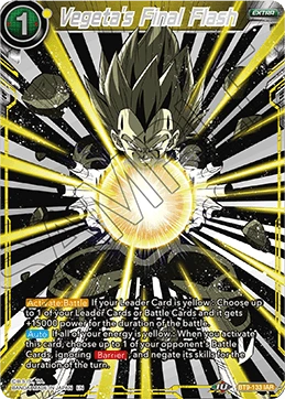 Vegeta's Final Flash BT9-133 Dragon Ball Masters card