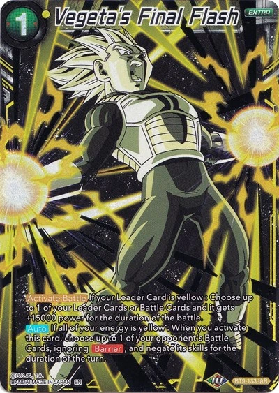 Vegeta's Final Flash BT9-133_CSV1 card