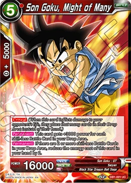Son Goku, Might of Many DB1-001 card