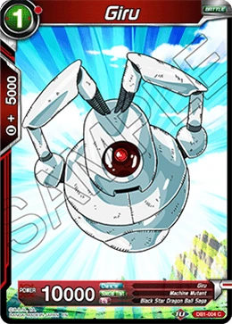Giru DB1-004 Dragon Ball Masters card, Promo