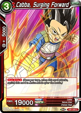Cabba, Surging Forward DB1-009 Dragon Ball Masters card
