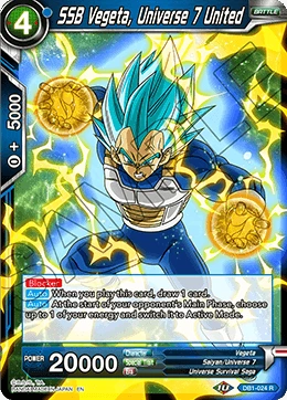 SSB Vegeta, Universe 7 United DB1-024 card
