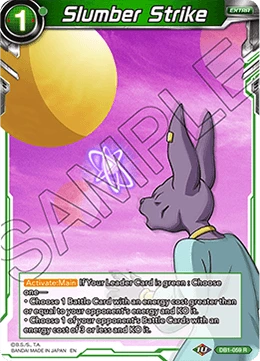 Slumber Strike DB1-059 Dragon Ball Masters card