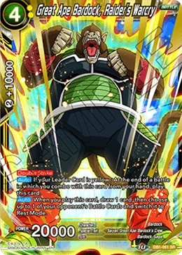 Great Ape Bardock, Raider's Warcry DB1-061 card