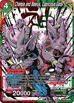 Champa and Beerus, Capricious Gods DB1-088_PR card