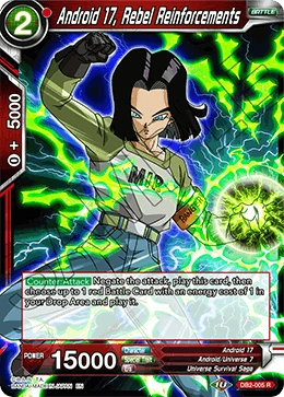Android 17, Rebel Reinforcements DB2-005 Dragon Ball Masters card
