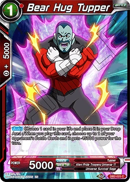 Bear Hug Tupper DB2-025 Dragon Ball Masters card