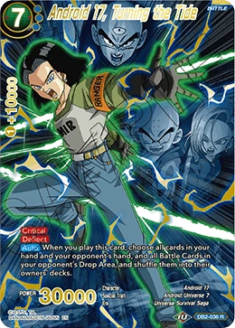 Android 17, Turning the Tide DB2-036 Dragon Ball Masters card, Promo