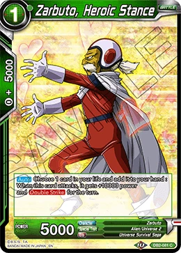 Zarbuto, Heroic Stance DB2-081 card