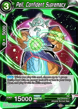Pell, Confident Supremacy DB2-088 Dragon Ball Masters card