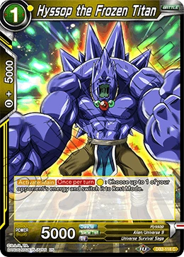 Hyssop the Frozen Titan DB2-118 Dragon Ball Masters card