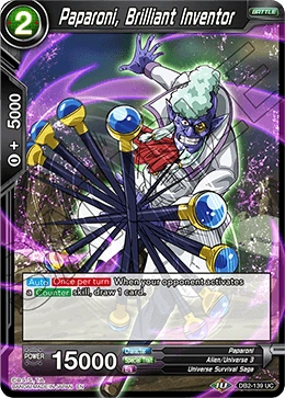 Paparoni, Brilliant Inventor DB2-139 card