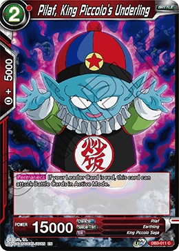 Pilaf, King Piccolo's Underling DB3-011 card