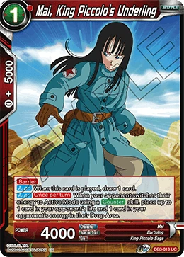 Mai, King Piccolo's Underling DB3-013 card
