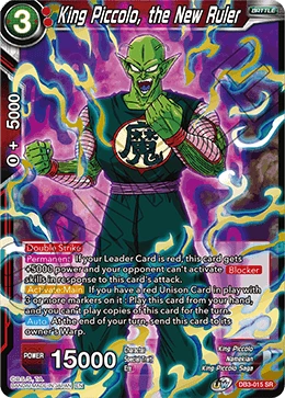 King Piccolo, the New Ruler DB3-015 card