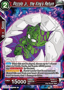 Piccolo Jr., the King's Return DB3-021 card