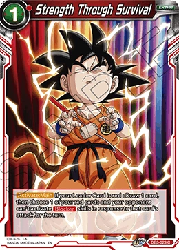 Strength Through Survival DB3-023 Dragon Ball Masters card