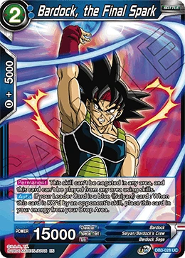 Bardock, the Final Spark DB3-028 Dragon Ball Masters card