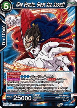 King Vegeta, Great Ape Assault DB3-030 card