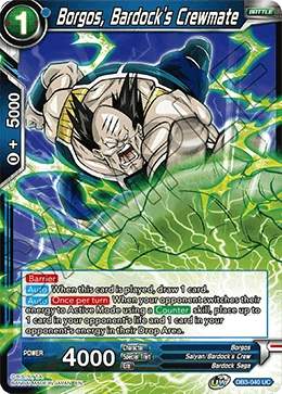 Borgos, Bardock's Crewmate DB3-040 card