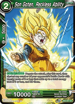 Son Goten, Reckless Ability DB3-057 card