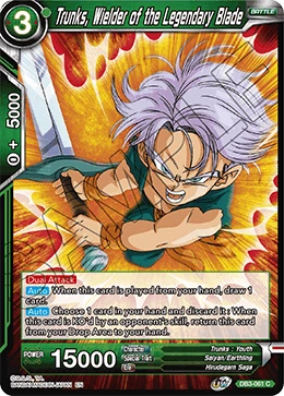 Trunks, Wielder of the Legendary Blade DB3-061 card