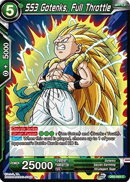 SS3 Gotenks, Full Throttle DB3-063 Dragon Ball Masters card, Promo