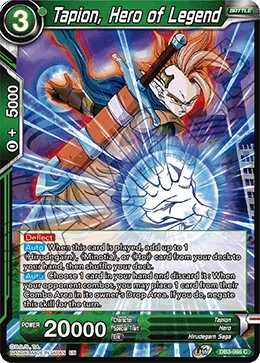 Tapion, Hero of Legend DB3-066 card