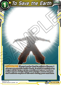 To Save the Earth DB3-099 card