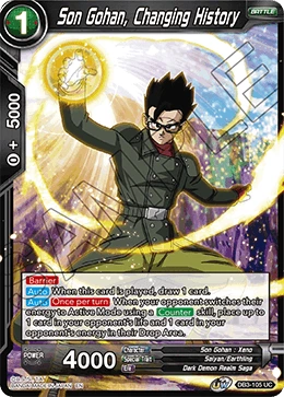 Son Gohan, Changing History DB3-105 Dragon Ball Masters card