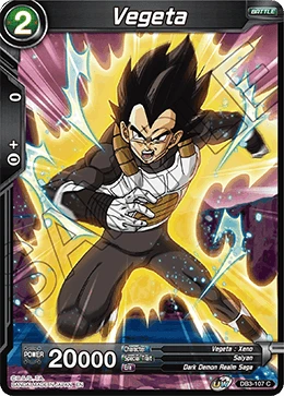 Vegeta DB3-107 card