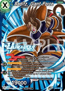 Raditz, Giant Force DB3-136_PR02 card