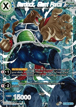 Bardock, Giant Force DB3-137 Dragon Ball Masters card