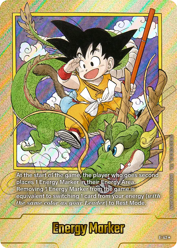 Energy Marker E-42 Dragon Ball Fusion World card, Gold Stamped