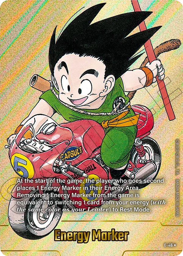Energy Marker E-46 Dragon Ball Fusion World card, Gold Stamped