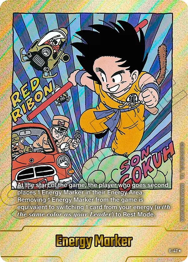 Energy Marker E-47 Dragon Ball Fusion World card, Gold Stamped