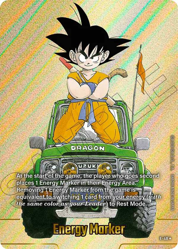 Energy Marker E-48 Dragon Ball Fusion World card, Gold Stamped