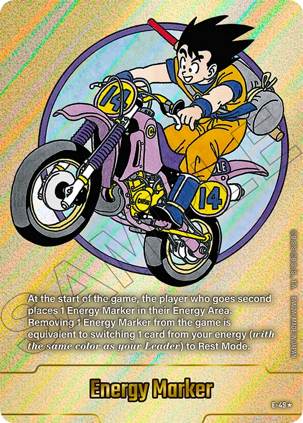 Energy Marker E-49 Dragon Ball Fusion World card, Gold Stamped