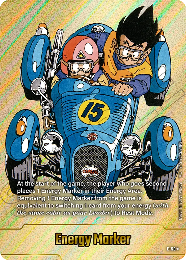 Energy Marker E-50 Dragon Ball Fusion World card, Gold Stamped