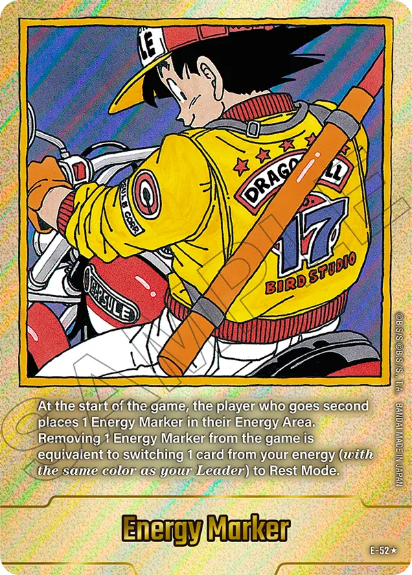 Energy Marker E-52 Dragon Ball Fusion World card, Gold Stamped